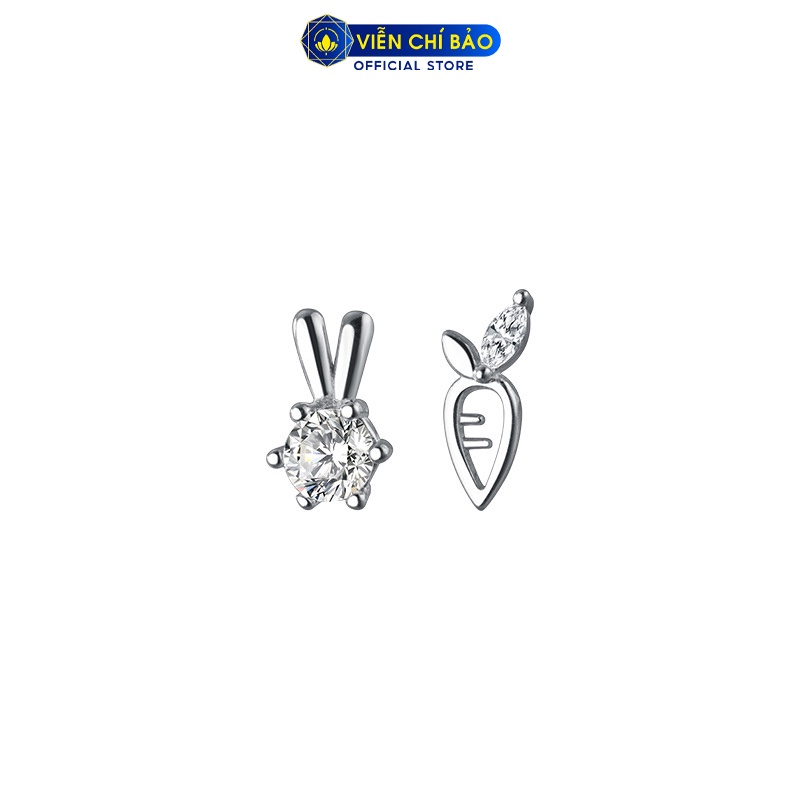 Bông tai bạc nữ Thỏ Cà Rốt chất liệu bạc 925 thời trang phụ kiện trang sức nữ Viễn Chí Bảo B000209