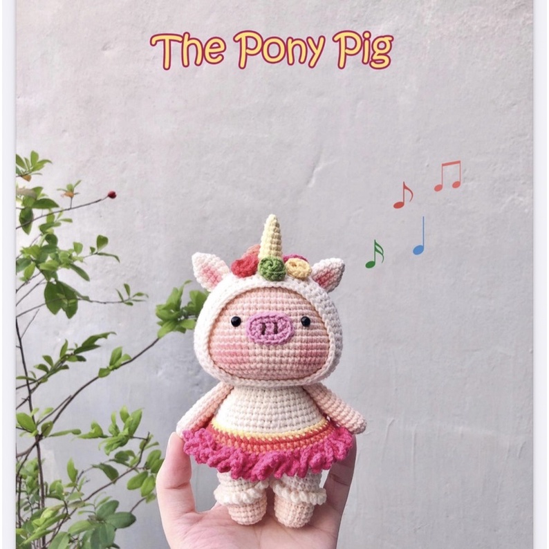 Heo len handmade - Gấu bông len- Gấu bông handmade