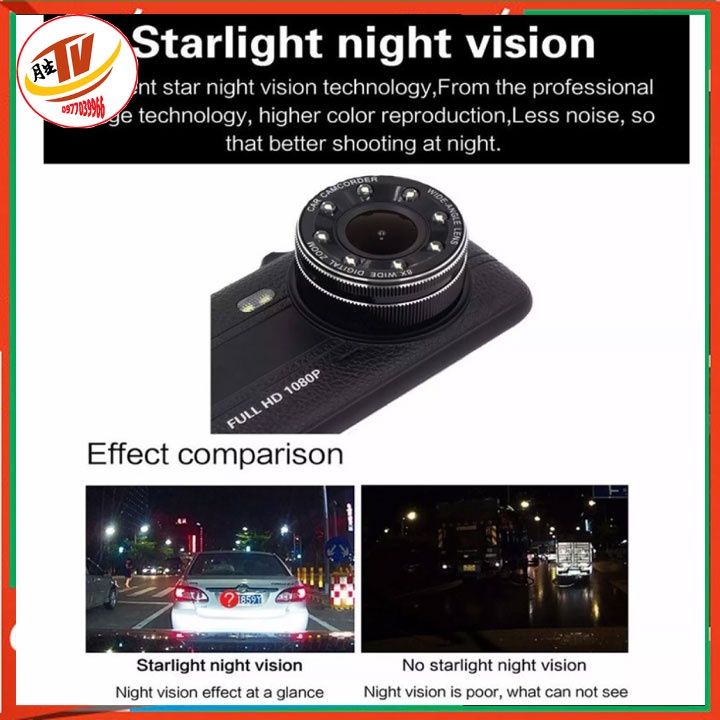 [kèm thẻ 32gb] camera hành trình oto trước sau độ phân giải 1080p x004 màn 3.6 inch | BigBuy360 - bigbuy360.vn