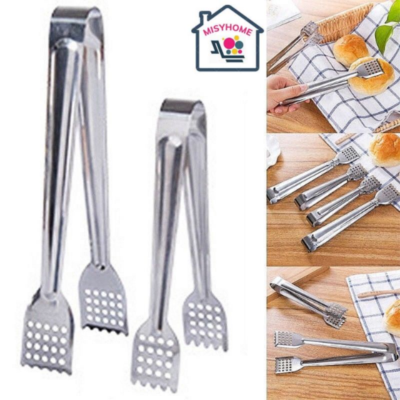 Kẹp gắp đồ nướng BBQ gắp đá đồ ăn thức ăn inox 21cm