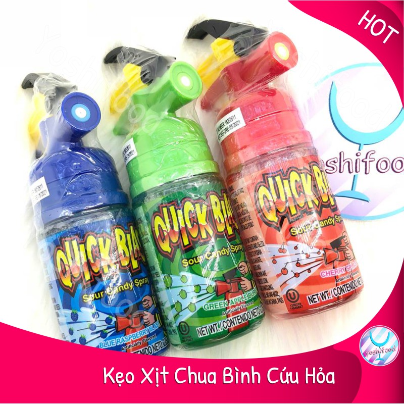 Kẹo Xịt Chua Bình Cứu Hỏa Quick Blast Vị Ngẫu Nhiên - Mỹ