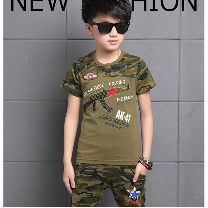 Bộ trẻ em kiểu lính BK10