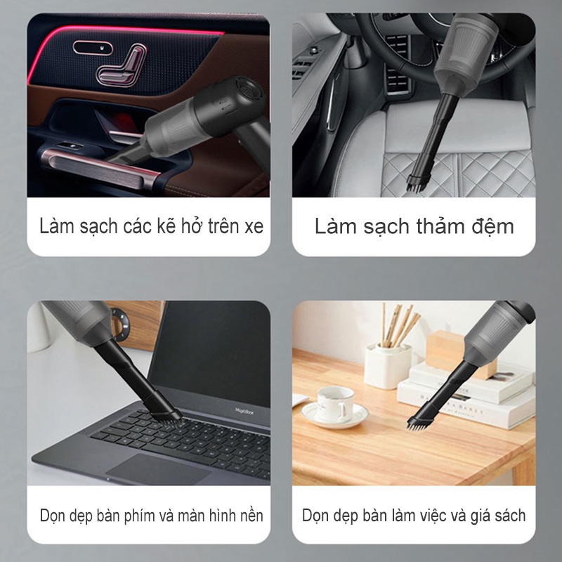 Máy Hút Bụi Ôtô Mini , Máy Hút Bụi Cầm Tay Không Dây Đa Năng