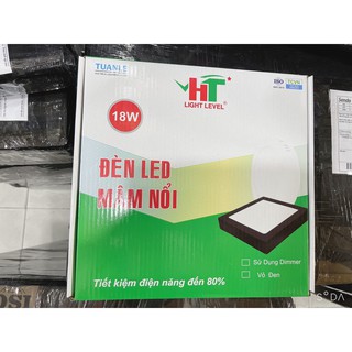 Đèn led ốp trần, đèn mâm 18W Vuông ( Ánh sáng Trắng ) - HT