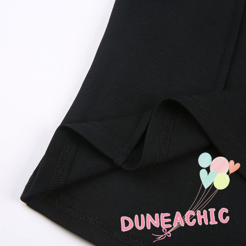 DUNEA Chân váy dệt kim dáng dài lưng thun co giãn tốt xinh xắn cho nữ