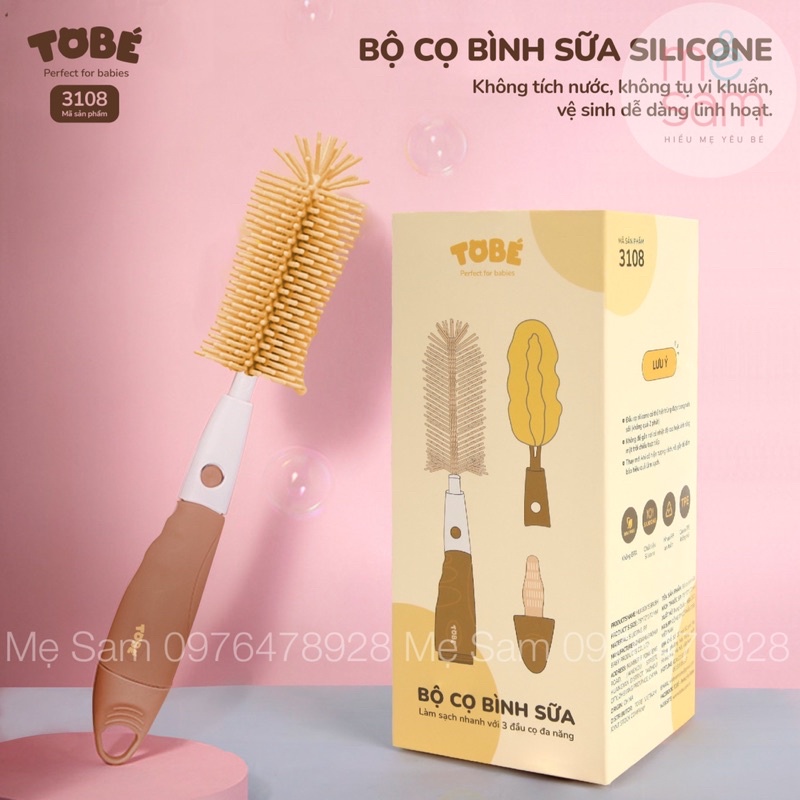 Bộ cọ bình sữa silicon ToBé