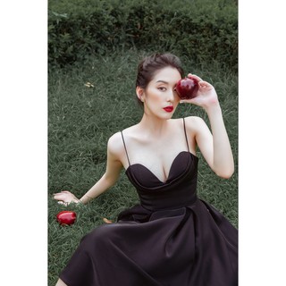 Đầm xòe 2 dây xếp ly 20Again DEA2682