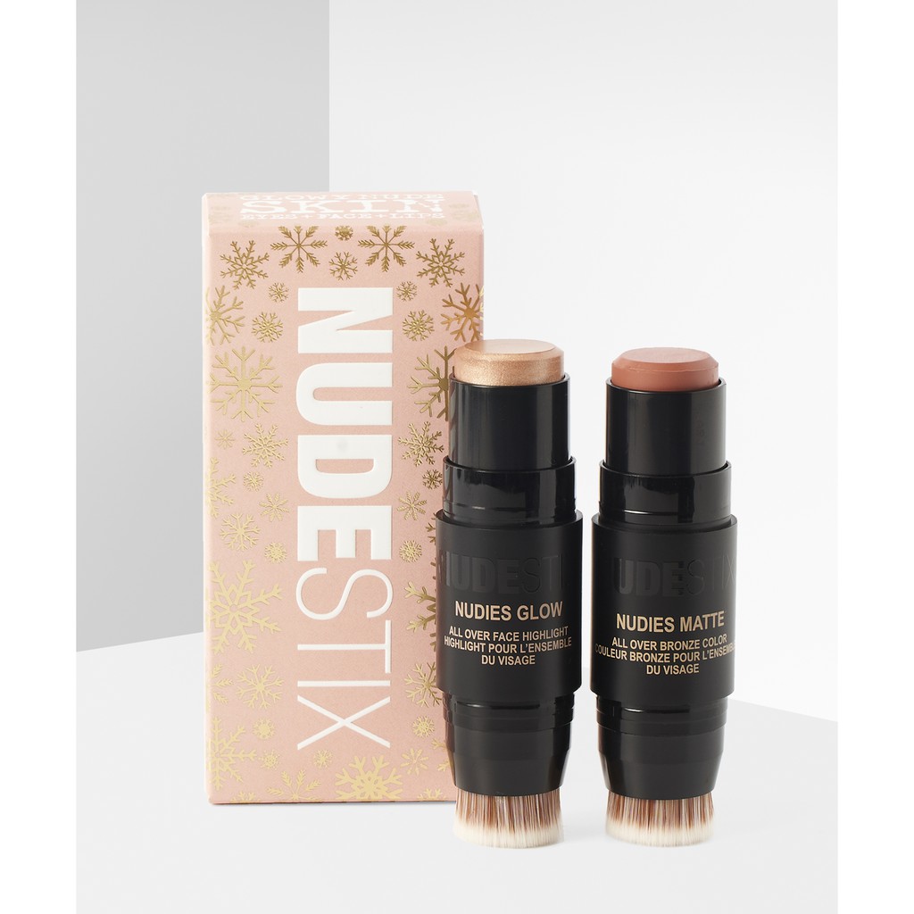 Nudestix - Set đa năng 2 thỏi bắt sáng và tạo khối Glowy Nude Skin Kit