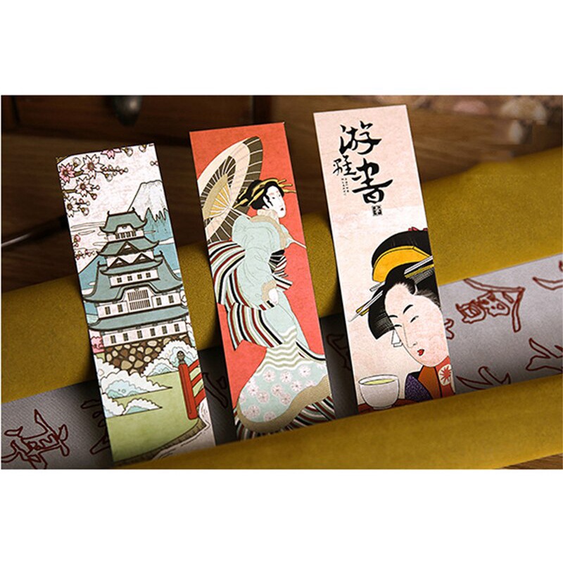 Hộp 30 Bookmark đánh dấu sách phong cách Nhật