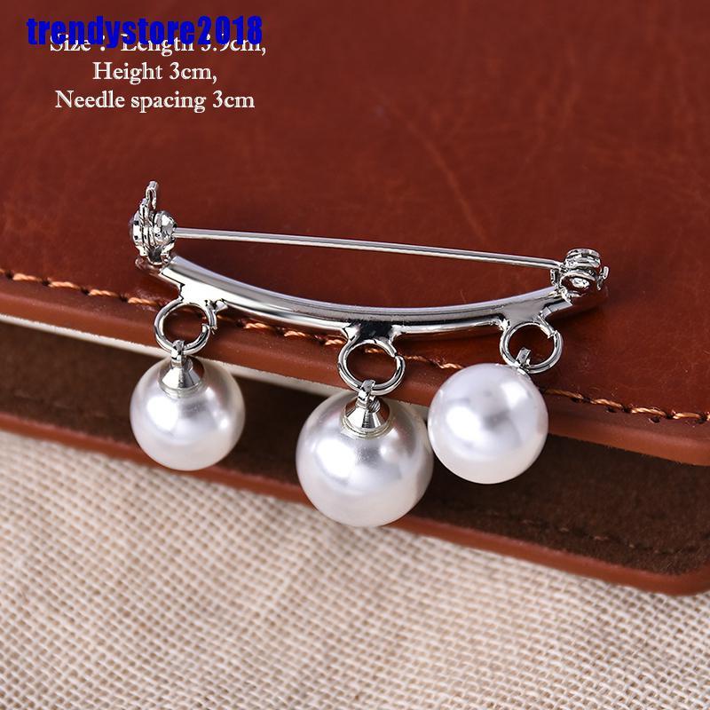 Ghim Cài Áo Dây Xích Đính Ngọc Trai Cố Định An Toàn