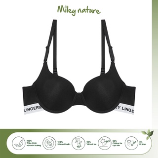 Áo Ngực Nữ Phối Lưng Logo Miley Vải Sợi Thiên Nhiên Miley Lingerie Bamboo BRB01001