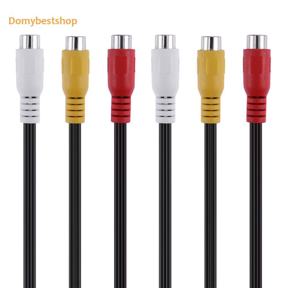 Dây Cáp Âm Thanh / Hình Ảnh 25cm 3rca Màu Đen Chuyển Đổi Đầu Cắm Sang Ổ Cắm 6rca