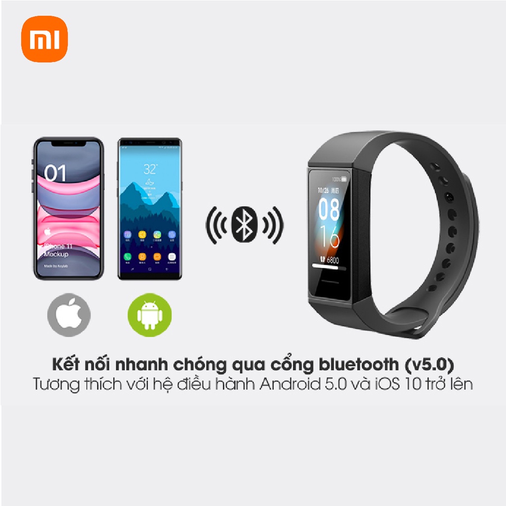 Mi Band 4C vòng đeo tay thông minh Xiaomi chính hãng DIGIWORLD đồng hồ thông minh đo nhịp tim theo dõi sức khỏe