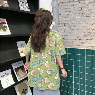 Áo thun trái bơ form rộng tay lỡ oversize - liti shop