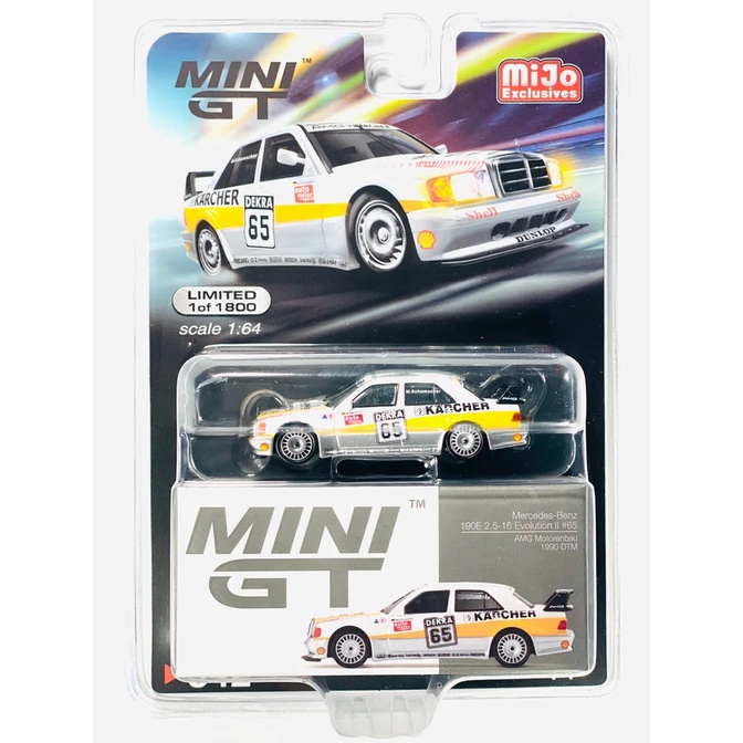 Mini GT #342 Card Mỹ Mercedes-Benz 190E - Xe mô hình cao cấp tỷ lệ 1:64 chính hãng  - Saigontoys