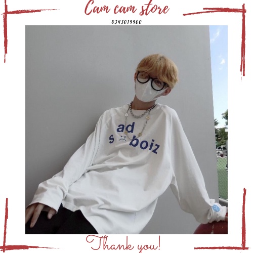 Áo thun dài tay Saidboiz form thụng unisex chất cotton hai màu