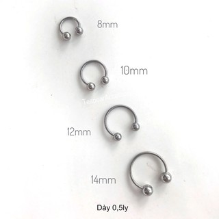 Khuyên Tai Ushape Teapear Basic Inox Dày 0,5mm