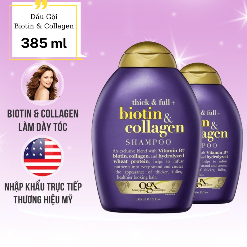 Dầu gội Biotin & Collagen OGX 385ml