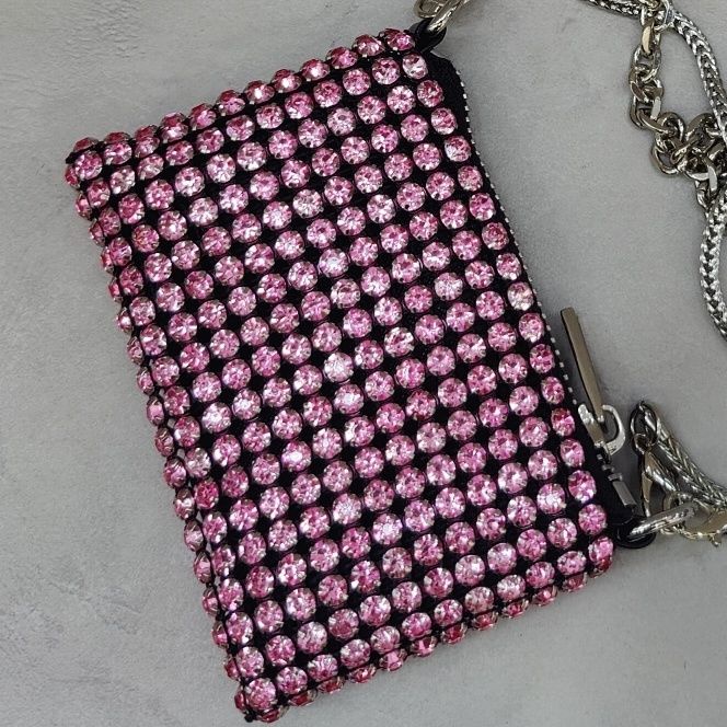 Túi Đeo Chéo Đính Kim Cương Giả Phong Cách Thời Trang Mới Cho Nữ