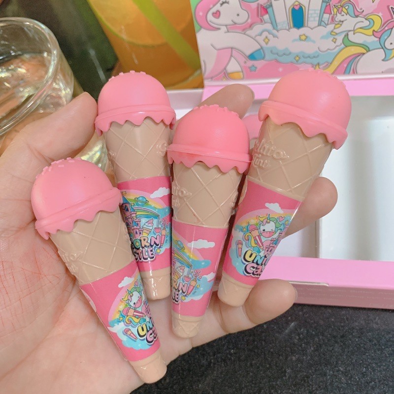 ( Tặng gương mini ) SET QUE KEM UNICORN | Thế Giới Skin Care