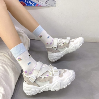 Giày Thể Thao Phối Lưới Thoáng Khí Cho Nữ