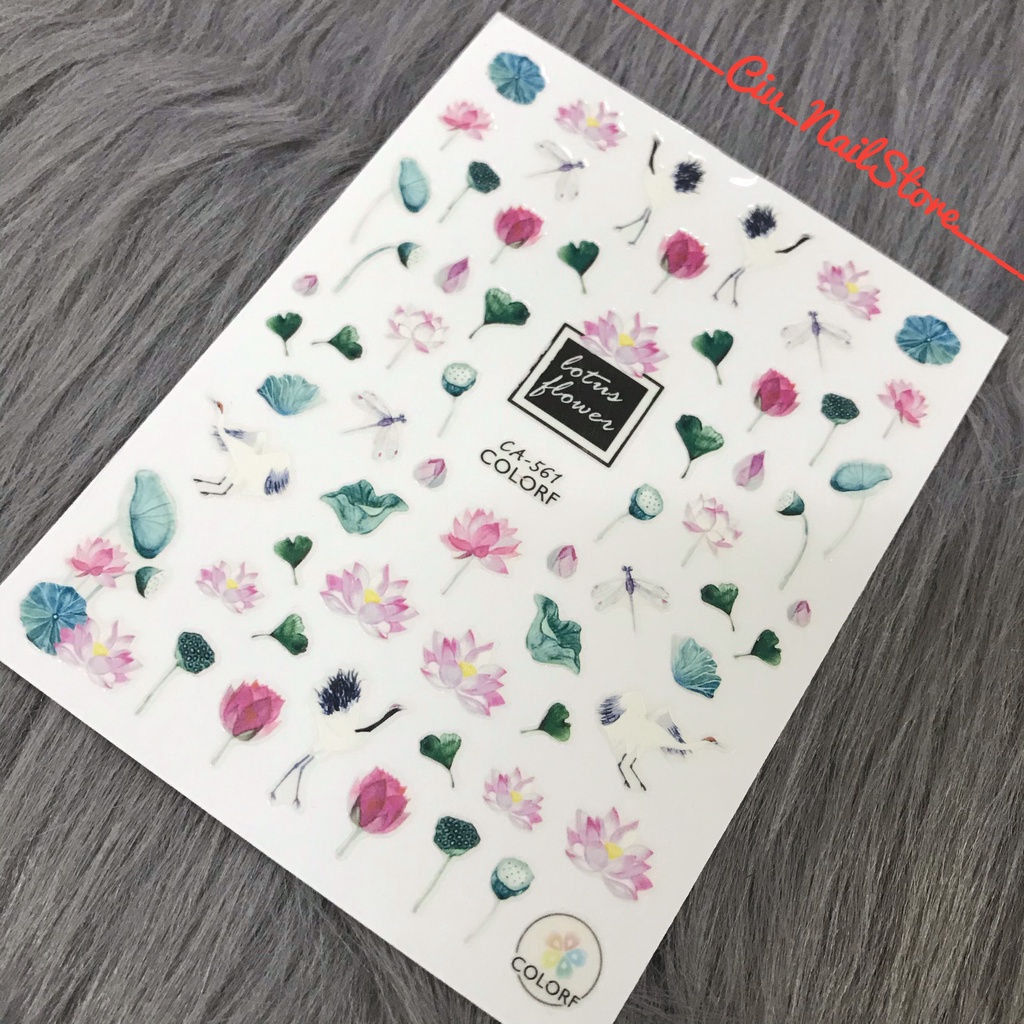 STICKER DÁN MÓNG HOA SEN