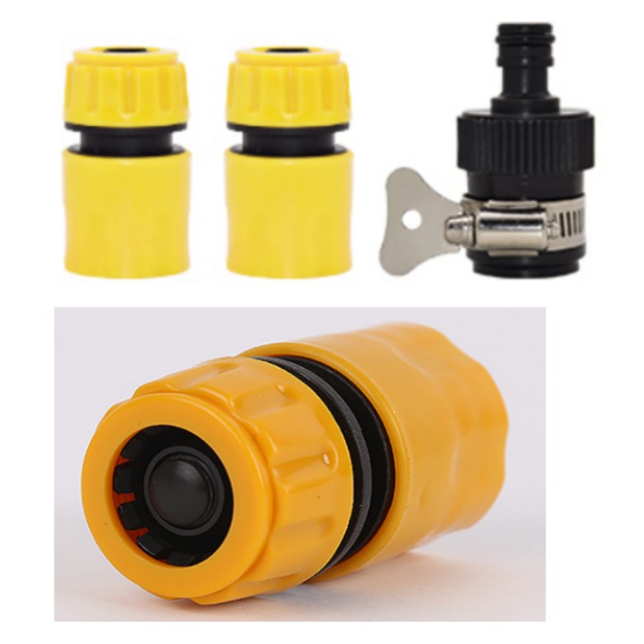 Bộ dây vòi xịt nước rửa xe, tưới cây . tăng áp 3 lần, loại 7m, 10m 206701-2 đầu đồng, cút, nối đen