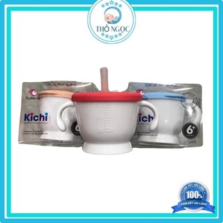 Bình Cốc KICHI Tập Uống Sữa/Nước 3 Giai Đoạn Cho Bé Từ 6 Tháng Tuổi Có Tay Cầm Shop THỎ NGỌC
