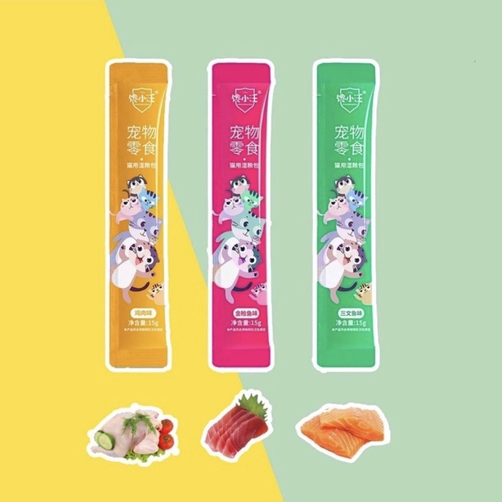 Súp Thưởng CIAO WANG cho Mèo Đủ Vị Gói 15Gr | Vie PETSHOP