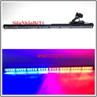 Xe hơi ô tô Đèn 32 LED Xanh ĐỎ dài 88cm công suất cao nhấp nháy thanh ánh sáng thanh ánh sáng thanh ánh sáng nhấp nháy á