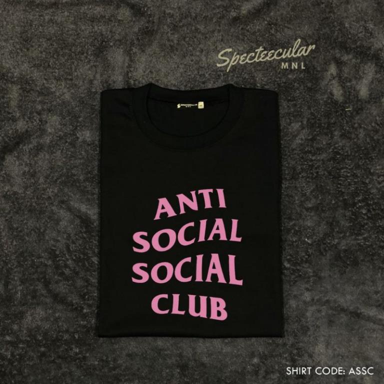 ANTI SOCIAL SOCIAL CLUB Áo Thun Ngắn Tay In Chữ Hype Anti Social Club Cá Tính