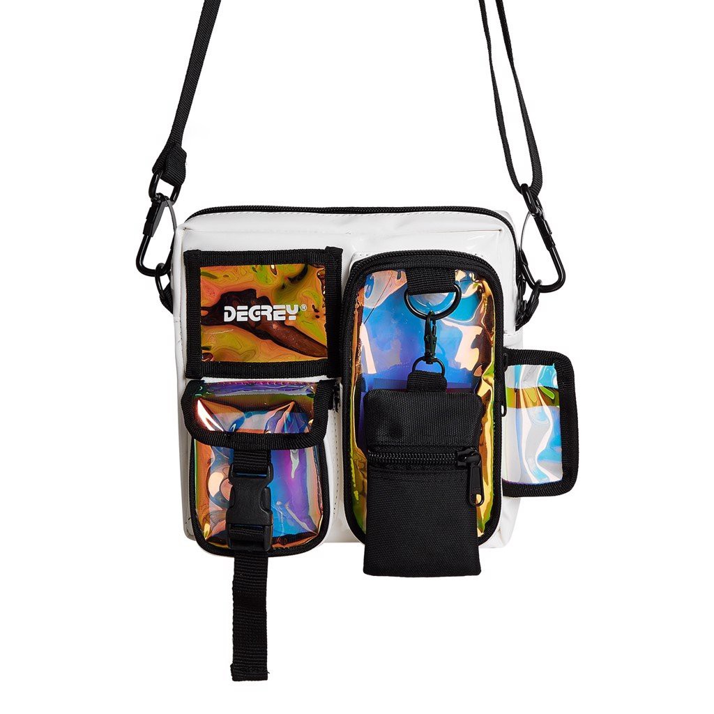 Túi Mini Shoulder Bag Degrey Hologram Đen và Trắng [ Ảnh Thật ]