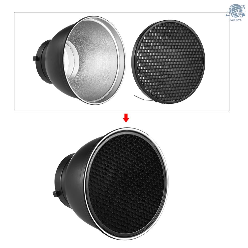 #Đèn Phản Quang Tiêu Chuẩn Bfya Andoer 7 Inch Kèm 60 Tấm Che Nắng° Lưới Tổ Ong Tản Nhiệt Cho Đèn Flash Trong Studio