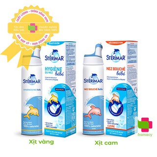 Nước Muối Biển Xịt Mũi  Sterimar Hypertonic Baby( Chuẩn Hàng Pháp )  50ml .100% HÀNG NHẬP KHẨU PHÁP CHÍNH HÃNG