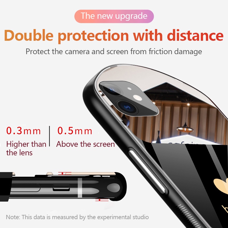 Ốp Điện Thoại Silicone Mặt Kính Cường Lực Hình Trái Tim Cho iPhone 12 11 Pro Max XSMAX XR X XS 8 7 Plus SE2020