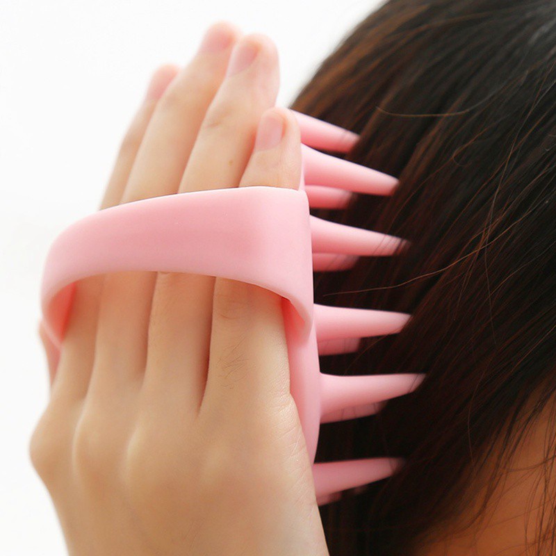 Bàn chải Silicon massage gội đầu tiện lợi chất lượng cao