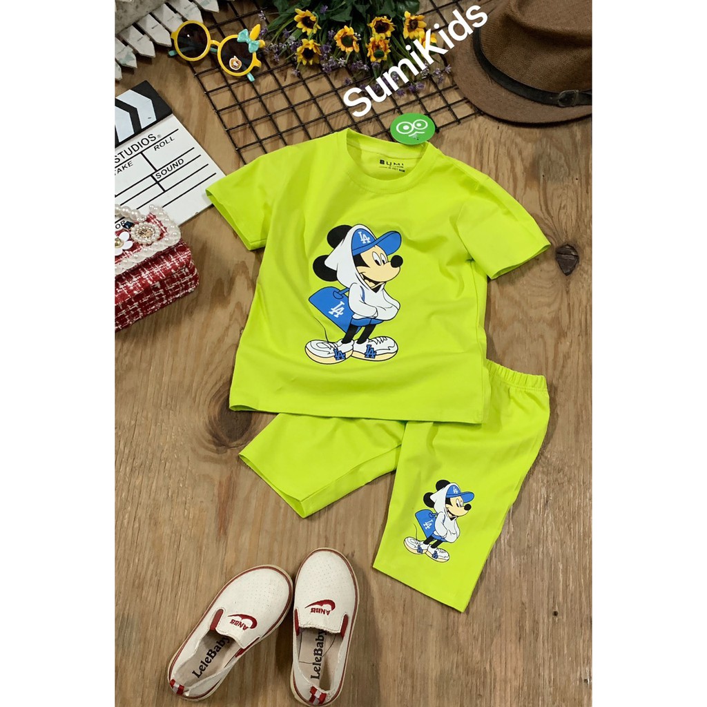 Bộ thun quần ngố Mickey siêu xinh