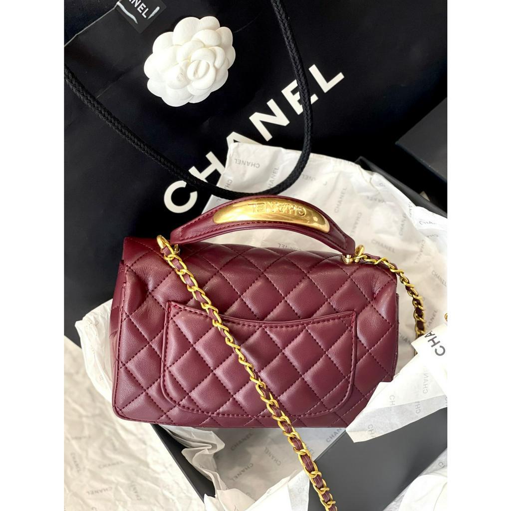 TÚI CHA NEO QUAI XÁCH KIM LOẠI SZ20 DA THẬT