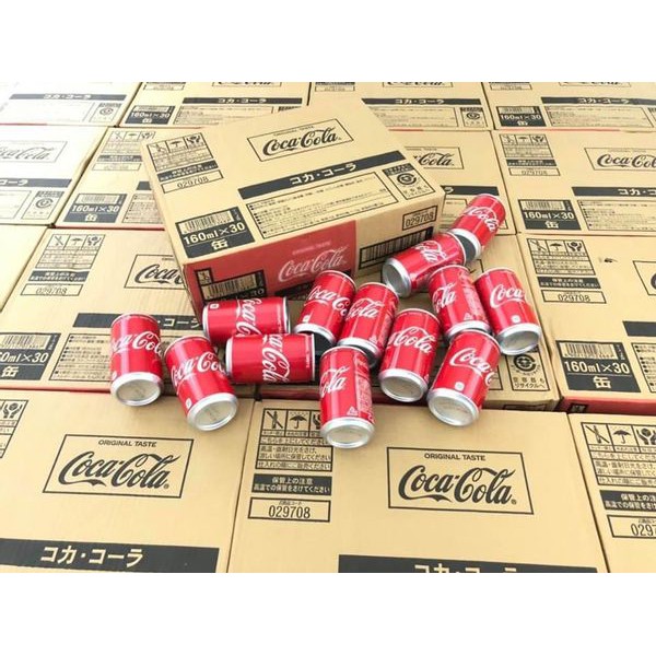 Thùng 30 lon Coca Cola nhí 160ml Nhật Bản