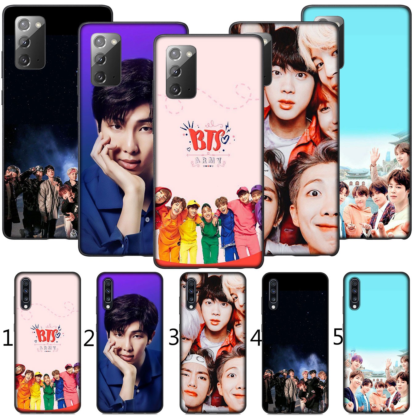 Samsung Galaxy S21 Ultra S8 Plus F62 M62 A2 A32 A52 A72 S21+ S8+ S21Plus Casing Soft Silicone Phone Case KPOP Bangtan Boys BTS Cover