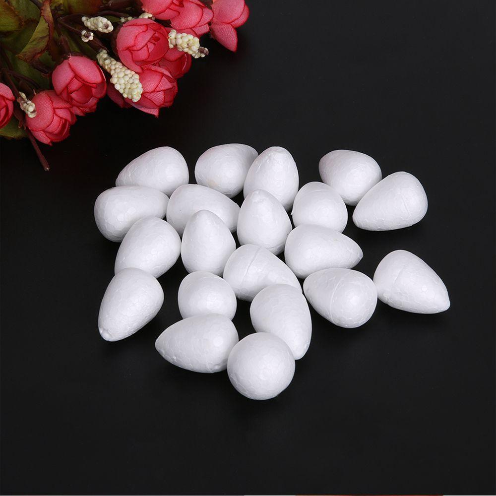 FAY Túi 20 Quả Bóng Xốp Hình Oval Màu Trắng Dùng Để Trang Trí Tiệc Cưới