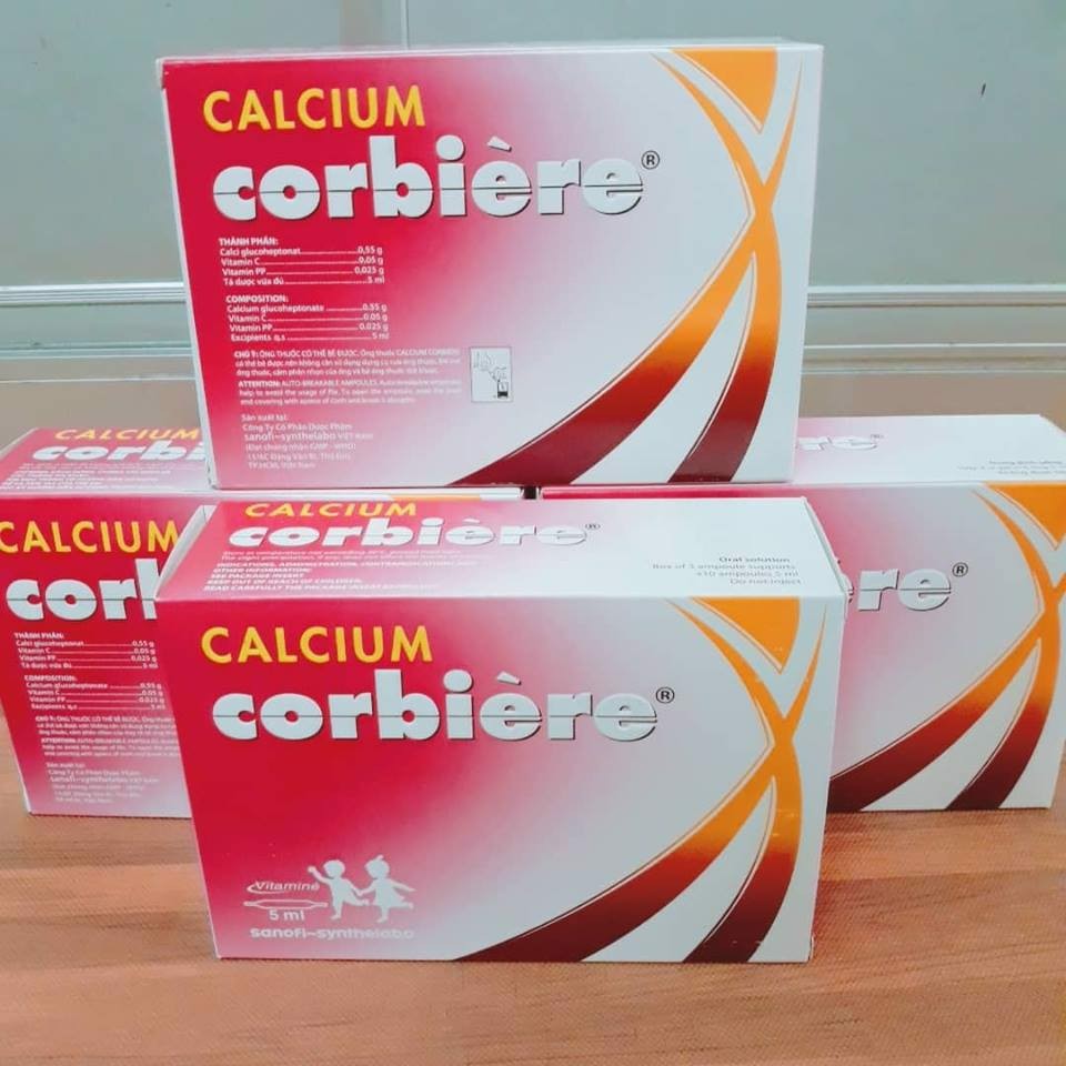 canxi cho bé Calcium Corbiere 5ml 30 ống