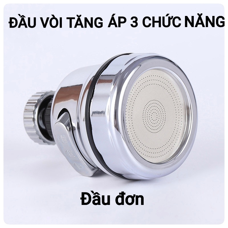 Đầu vòi nước tăng áp xả nước mạnh xoay 360 độ - yobo.vn