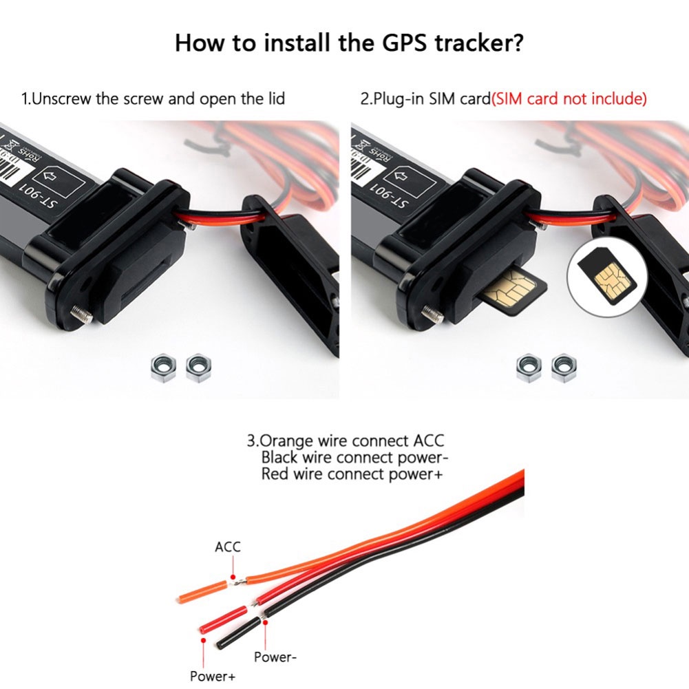 Thiết bị định vị GPS GSM chống trộm chống thấm nước cho xe hơi xe máy