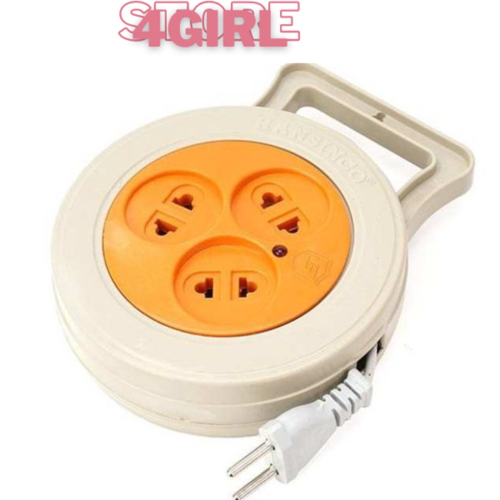 Ổ CĂM ĐIỆN XOAY TRÒN 3 LỔ CẮM, DÂY 5M - 528