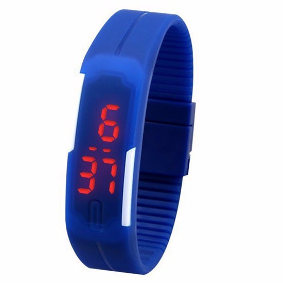 Đồng hồ led silicon kèm vòng tay thông minh