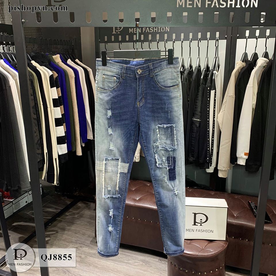 Quần jean nam cao cấp skinny co dãn thoải mái ảnh thật 2 mặt QJ8855 | BigBuy360 - bigbuy360.vn