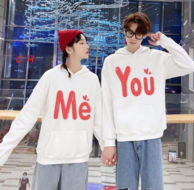 Áo đôi hoodie ME YOU CH11