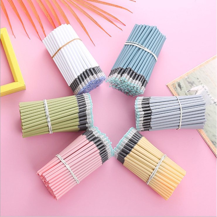 Combo 20 ruột bút bi ngòi to 0.5mm mực đen tông màu pastel viết siêu trơn BAG U RUOTBUTBI20