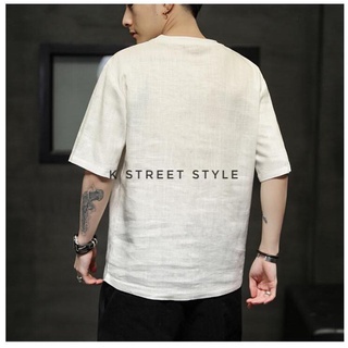 Áo nam đũi basic dễ phối đồ , chất cực mát AD03 kstreet style